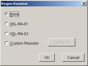 Regen Resistor Sizing and Configuration Xenus XSL User Guide A.2: Configuring a Custom Regen Resistor A.2.1: Regen Configuration Objective and Warning Configure the amplifier to operate properly with the custom resistor.