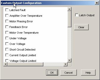 Quick Setup with CME 2 Xenus XSL User Guide 5.8.3: Custom Digital Outputs 5.8.3.1 Click Configure Custom ( ) to open Custom Output Configuration. 5.8.3.2 If needed, to deselect all events on the list, click Clear.