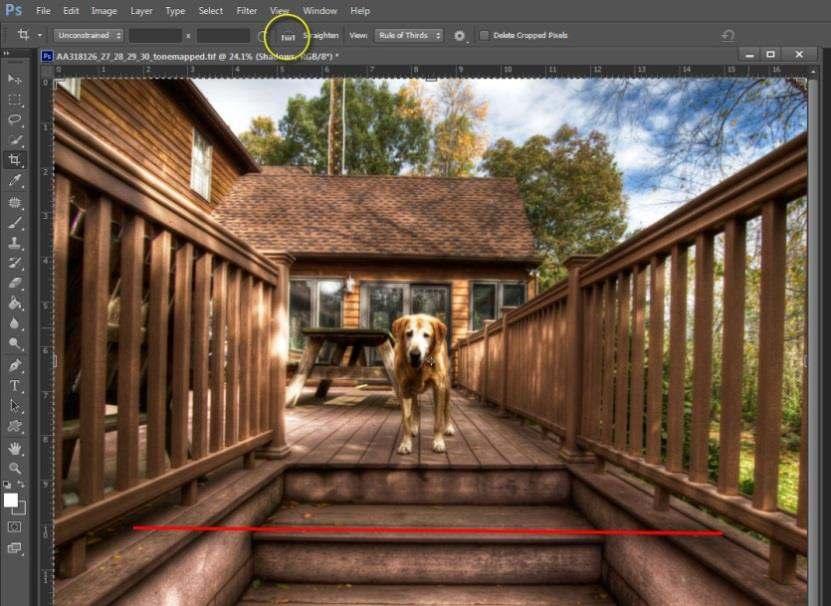 * If the picture looks straight after making your selection press the check mark in the navigation bar or press Enter (Return on a Mac). Figure 87.