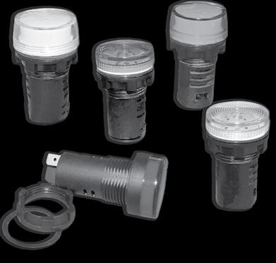 NEW KF Mounts in mm panel hole Hex nut + panel seal supplied Three lens styles available Housing: