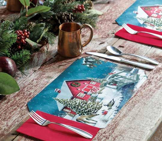Package, Red/Blue and Yellow/Green 1000-2/500 2-3/4" 120840VIR 3329128 Snowman Greetings Placemat,