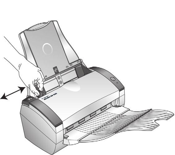 LOAD DOCUMENTS INTO THE DOCUMENT FEEDER 23 LOAD DOCUMENTS INTO THE DOCUMENT FEEDER 1. If you are scanning legal-sized documents, unfold the output tray extension. 2. Adjust the paper guide for the size of paper.