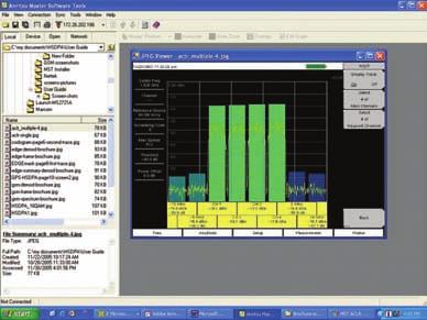 With Master Software Tools (Windows 2000/XP/Vista compatible) the Spectrum Master can: n Store an unlimited number of data traces to a PC easing the task of analyzing and monitoring historical