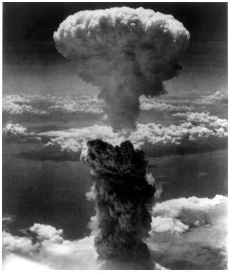 Mushroom cloud created by the atomic