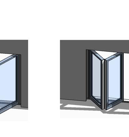 appears as shown in Fig 2 To create single Bi-fold doors on the right or left is simple, Just adjust the panel count