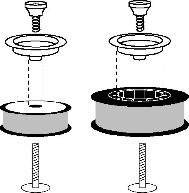 Figure 7. Wire Installation 5. If you are installing a four-inch spool of wire, install the drive brake hardware on the top of the spool of wire according to figure 8A.
