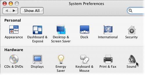 Mac OS X System Preferences There are a few System Preferences that you should configure when using your Mac for audio recording.