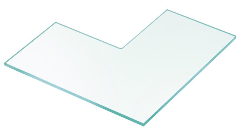 24DIA x ¼H Elevation Riser Glass Shelves