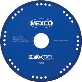 METAL WOOD The ME vacuum brazed metal cutting blade provides superior cutting precision. The perforated steel core design reduces heat build-up and ensures quick cooling - perfect for intensive use.