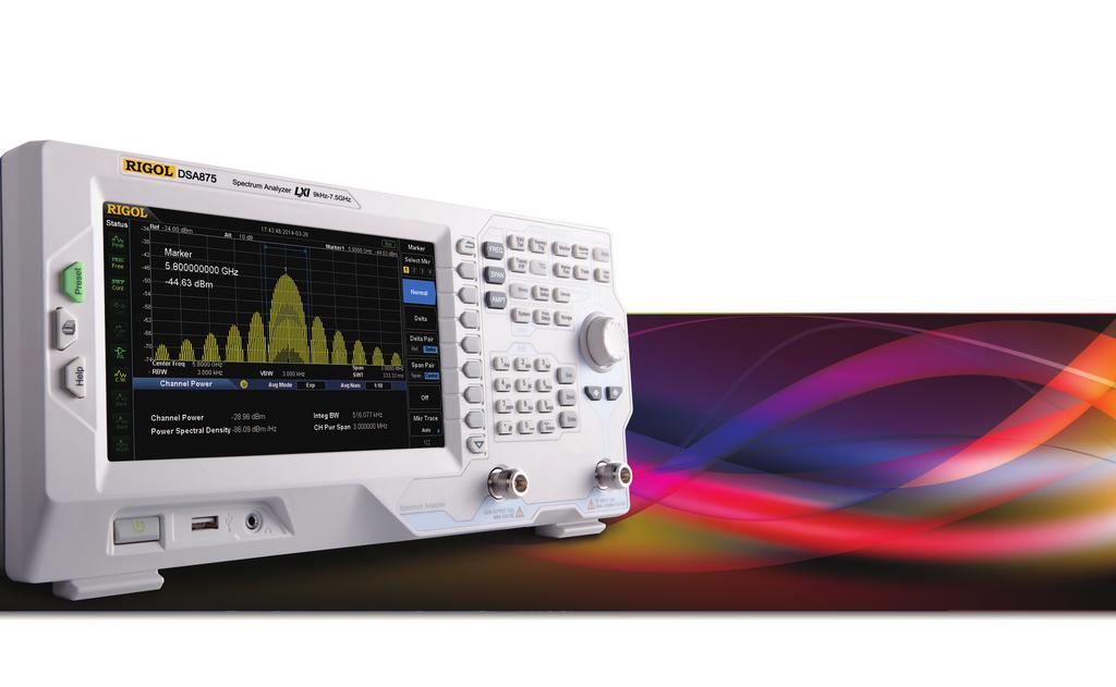 DSA800/E Series Spectrum Analyzer All-Digital IF Technology Frequency Range from 9 khz up to 7.5 GHz Min.