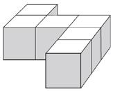 How many of the cubes in the model have exactly two faces painted grey?