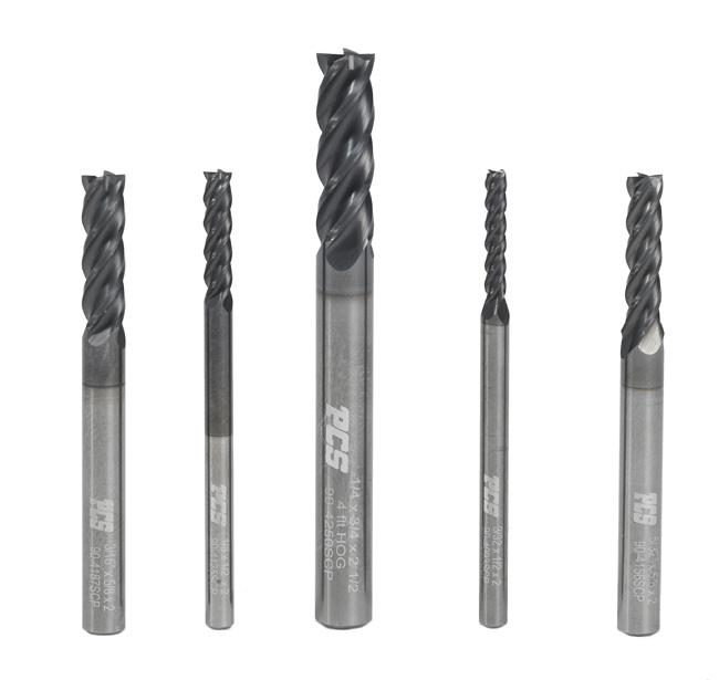 P7 Variable 4 Flute Coated End Mills - Square End AlTiN Coated for longer tool life Designed for rough cut and finish milling Ideal for hard to machine materials such as P-20, Stainless Steel and