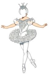 PAPER DOLLS 6g Ballet Princesses A charming combination of little girls favorite