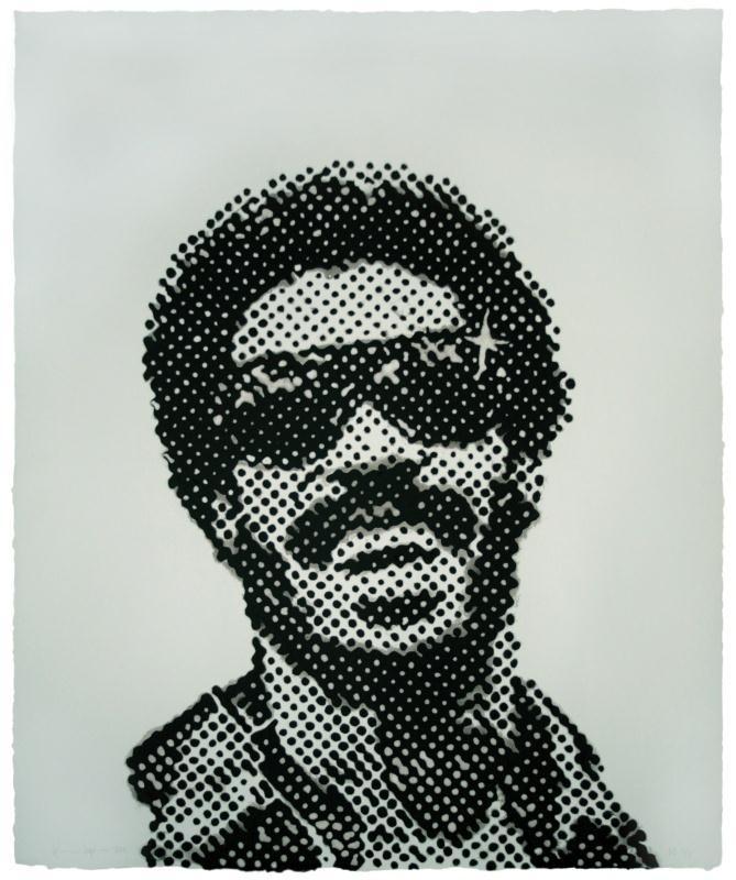Glenn Ligon, Self-Portrait at Eleven Years Old, 2004. Stenciled linen pulp painting on cotton based sheet, 35 30 in. (88.9 76.2 cm). Edition no. 1/20.