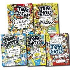 Awards The Tom Gates Series has won the Blue Peter Book Award, Waterstones Children s Prize and the Red House Book Award.