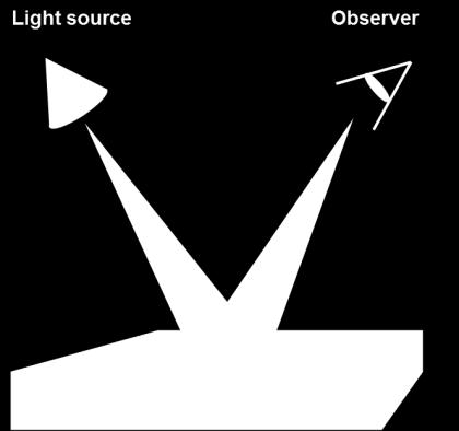 Observer Different sensitivities of the three light-sensitive receptors on the retina convey different color impressions.