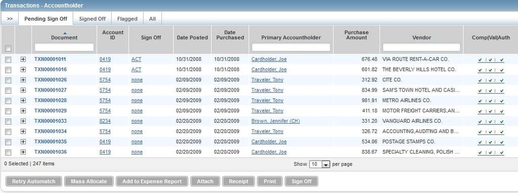 Each cardholder has a default Speedtype and Account assigned to their card, (Project ID, Source, Userfield and Work Order # will default to.n/a). They are pre-populated on the Allocation screen.