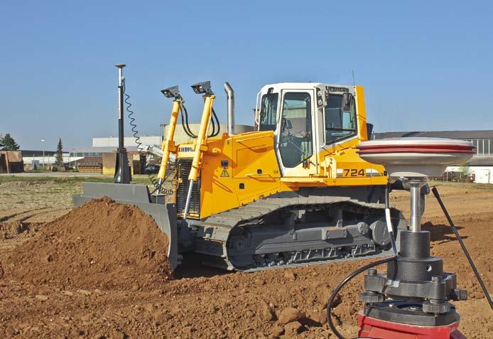 This allows changes in the planning data to be transmitted directly to the crawler tractor, or progress reports to be transmitted from the machine to the site management office.