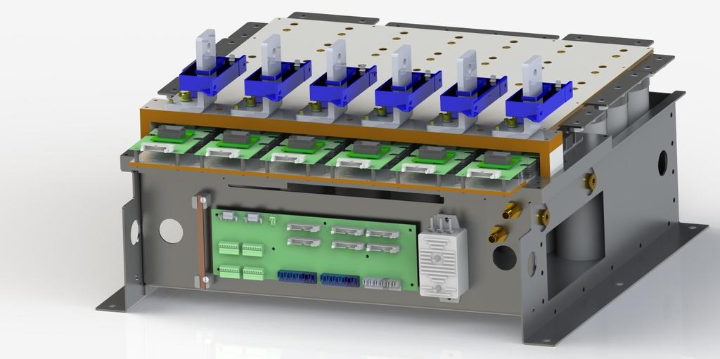 Datasheet Modular Inverter System VARIS XT-06-12 Individual circuit arrangement Hard- and soft paralleling possible Water cooling 24150µF capacitance per module Current, voltage and temperature