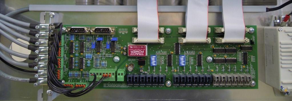 3. Technical Data Interfaceboard: The Interfaceboard is located right next to the Driverboards and summarizes the IGBT signals as well as the AC-output current measurements, DC-link voltage