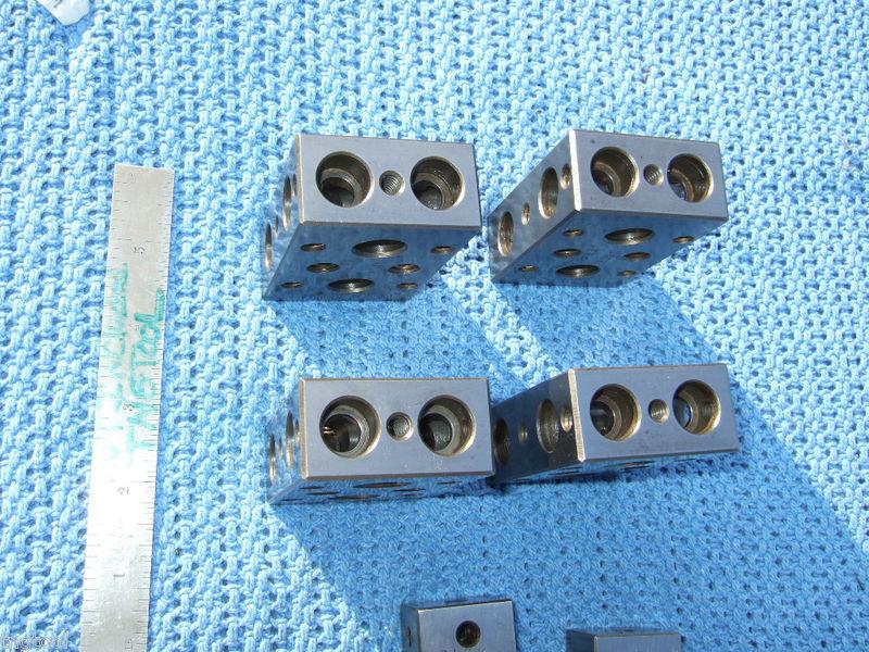 (4) 2" (2.000") THICK X 2" (2.000") WIDE X 2" (2.000") LONG. YOU GET 4 ALL PRECISION GROUND WITH PRECISION GROUND CHAMFERS ALSO! ALL 4 ARE IN GOOD USED CONDITION AS SHOWN.