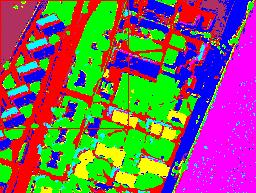 Confusion matrix for the data set II Asphalt Vegetation Bright Surface Red Roofs Shadow Water Bare Soil Total Asphalt 99.51 0.00 0.09 0.00 0.87 0.30 2.25 11.03 Vegetation 0.14 99.98 0.00 0.00 1.26 0.