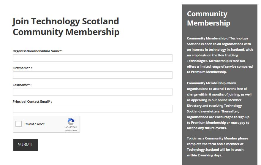 Technology Scotland Membership Joining Technology Scotland is simple!