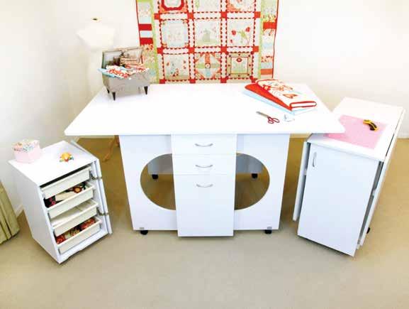 13 Teak Beech White Teak Beech White 14 1 Cutting table A perfect addition to any hobby room, the cutting table provides