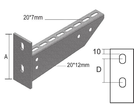 Accessories WK Joined bracket Specially intended for wall and tunnel applications Hot-dip galvanised - - WK 100-11 - - 0,30 24 piece - - WK 150-16 - - 0,36 24 piece - - WK 200-21 - - 0,43 24 piece -