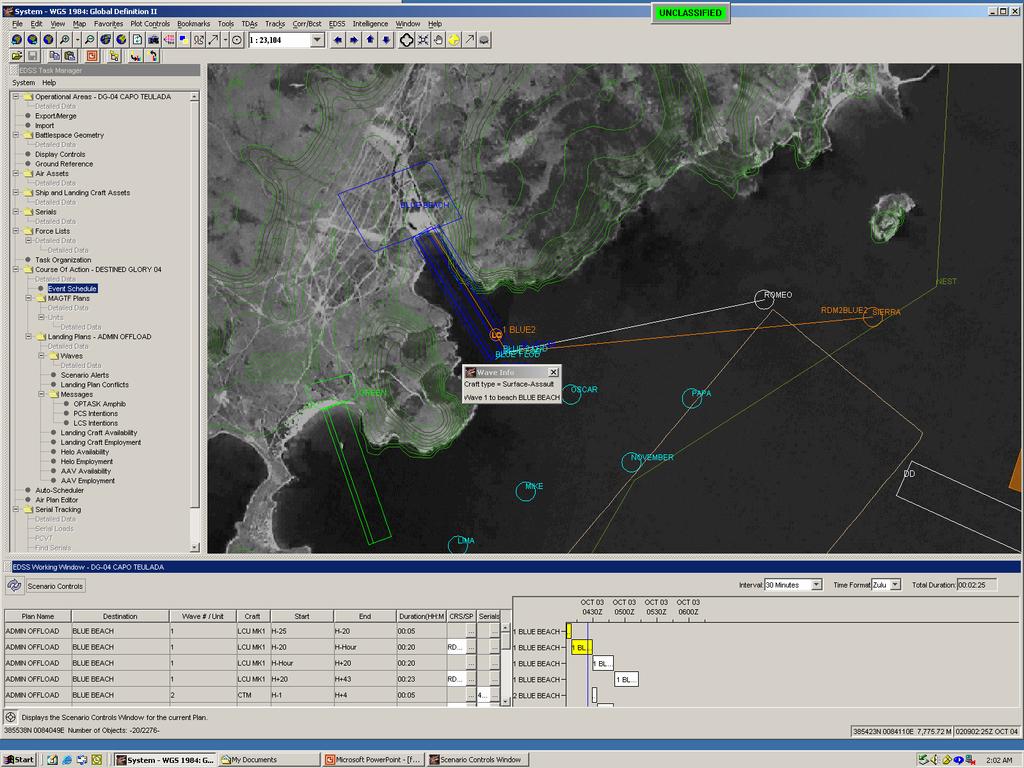 COA Planning Tools EDSS Screenshot Boat Lanes Assault Geometry Landing