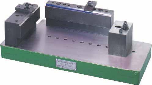 1 Twin Angle No.2 Twin Angle ADJUSTA-V EDGE-MASTER Harig s v-block electrode holder mounts to conventional EDM machines and centers electrodes accurately.
