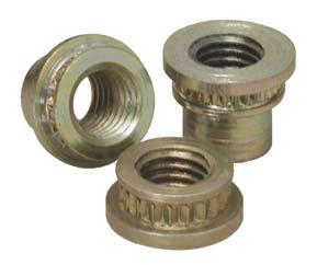 Thus, the asic fastener series listed in this catalog may be installed into a relatively soft metal, providing a relatively hard threaded hole, which is flush with the sheet on both surfaces.
