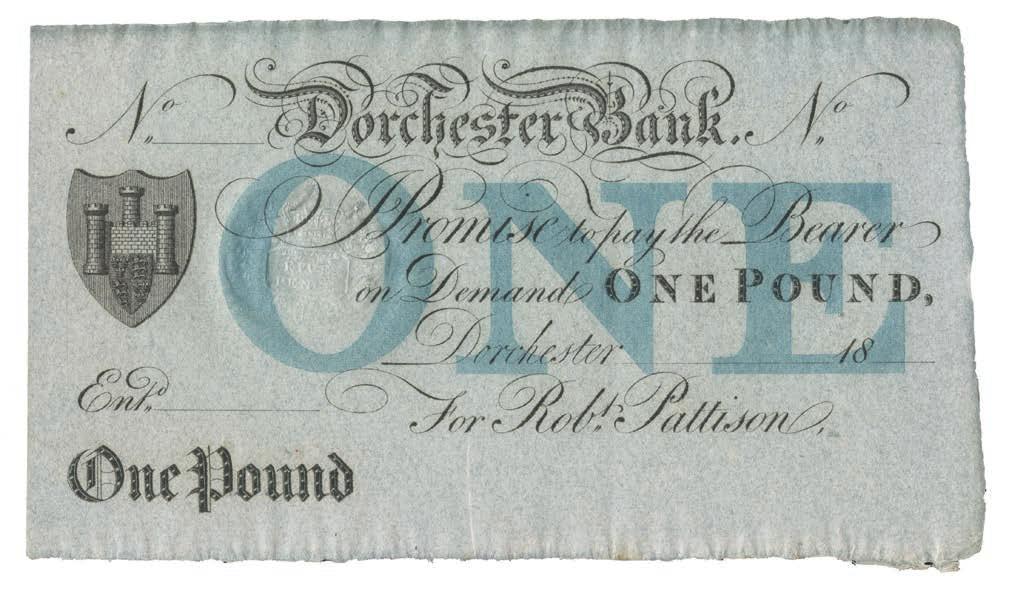 4023 Dorset, Dorchester Bank, Robert Pattison, Unissued Uniface Provincial 1, undated (c.