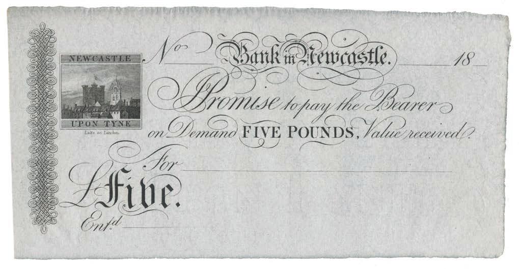 1845), bank name and denomination within oval design at centre (cf Outing 84).