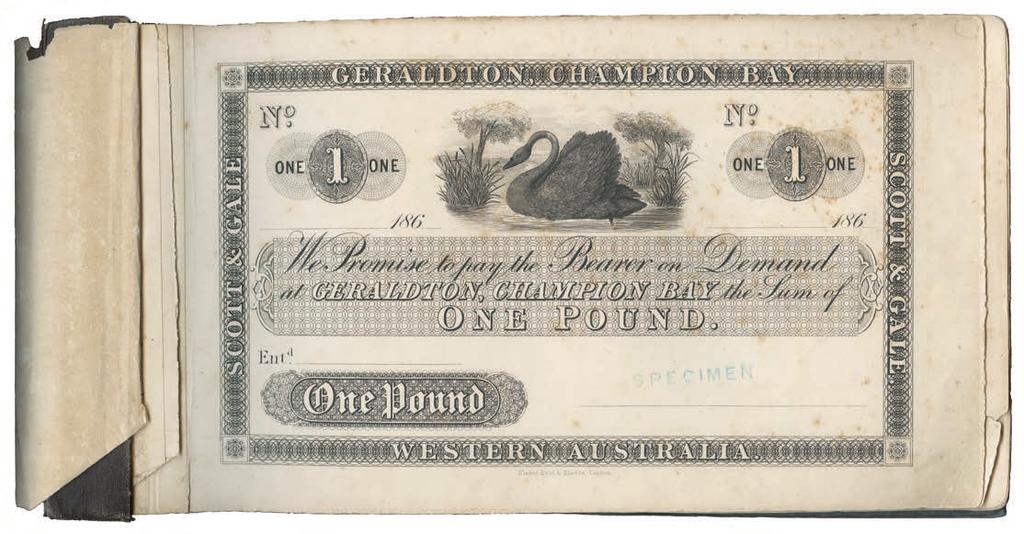(Outing 1786). About uncirculated. 200-250 4030 Provincial Banknotes Specimen Book, issued by the printing company Blades, East & Blades (London), c.