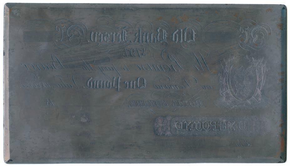 Scarborough Old Bank, Tiverton & Devonshire Bank, Kington & Radnorshire Bank, and some sample vignettes, bound by string along the left edge, this would have been used by the company salesman to show