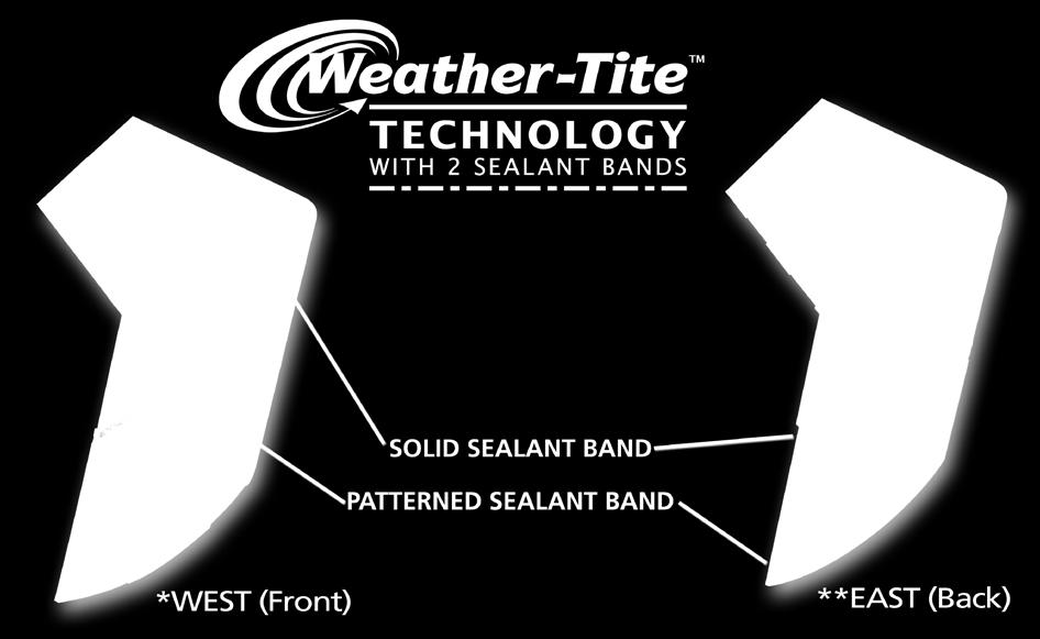0 Weather-Tite TM : Sealant Bands / Release Tapes NOTE : Laminate Shingles are now backed with BP s innovative