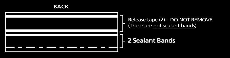 as 2 release tapes (to prevent sticking during stacking) on the back which should not be removed (see Figure 27a).