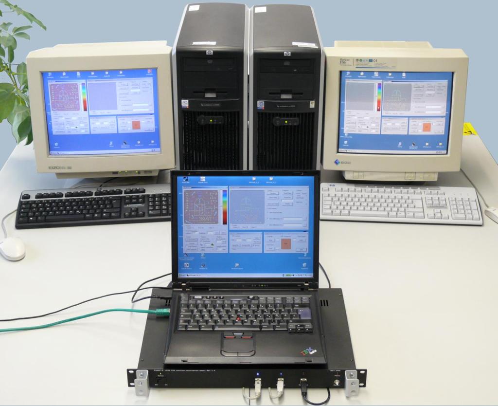 4,, d Figure 5. Current lab setup of the EPP testbench at IAAT. Figure 5 shows the current setup at IAAT. The black box in front contains the EPP with the command computer (Laptop) on top.