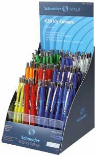 K 3 Biosafe Ballpoint pen with casing made of biobased plastics Replaceable giant refill M with wear-resistant stainless steel tip Ink colour recognisable at the end of the pen Waterproof according