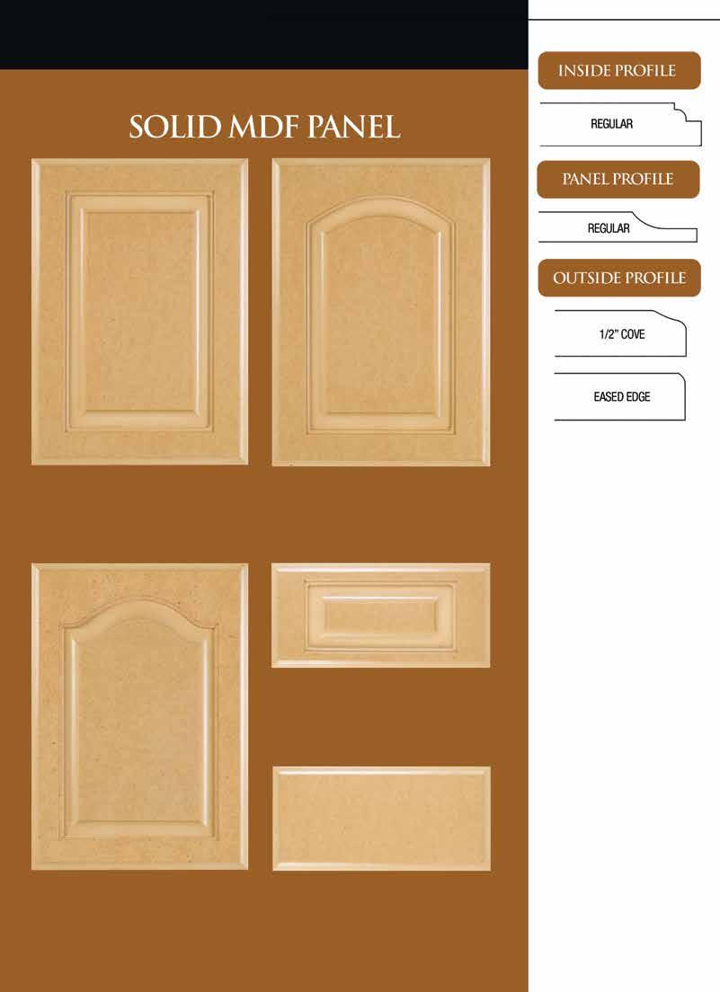 solid mdf panel #4 #3 Choice of Stile & Rail Size 2 1/4 9 9 Choice of Stile & Rail Size 2 1/4 10 10 5 pc.