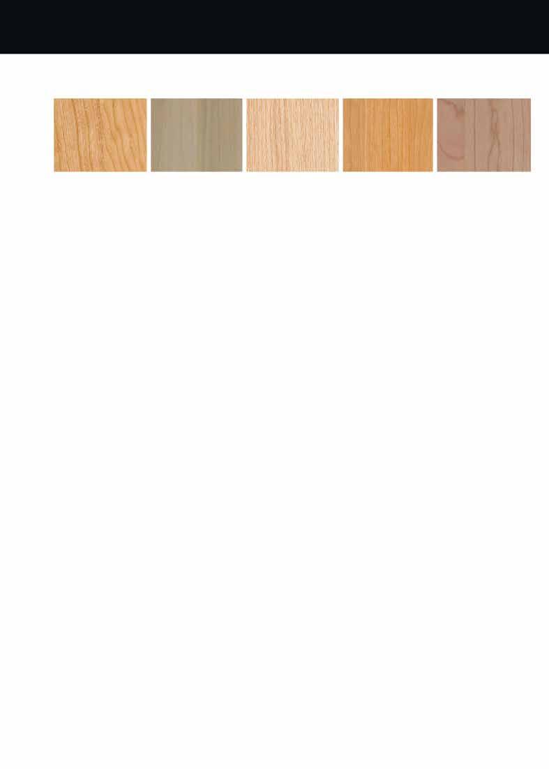 WOOD SPECIFICATIONS Wood is a beautiful, naturally occurring product. A variety of grain patterns and color tones will exist in the same wood species.