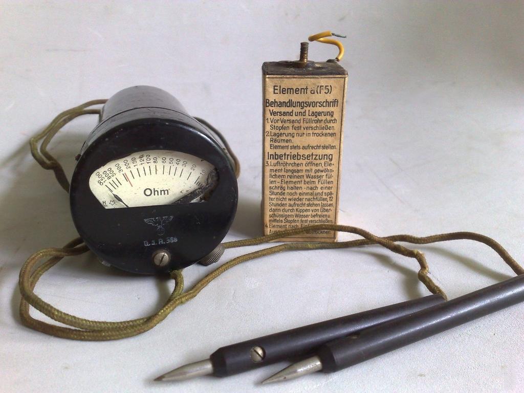 Electrical measuring equipment An ohmmeter is an