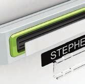 Anti-tamper strips supplied to lock name plates in position for added security if required.