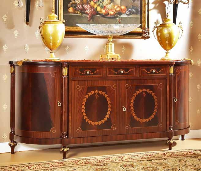 DM- 801 Sideboard 87 W X 22 D X 40 H Solid mahogany with crotch