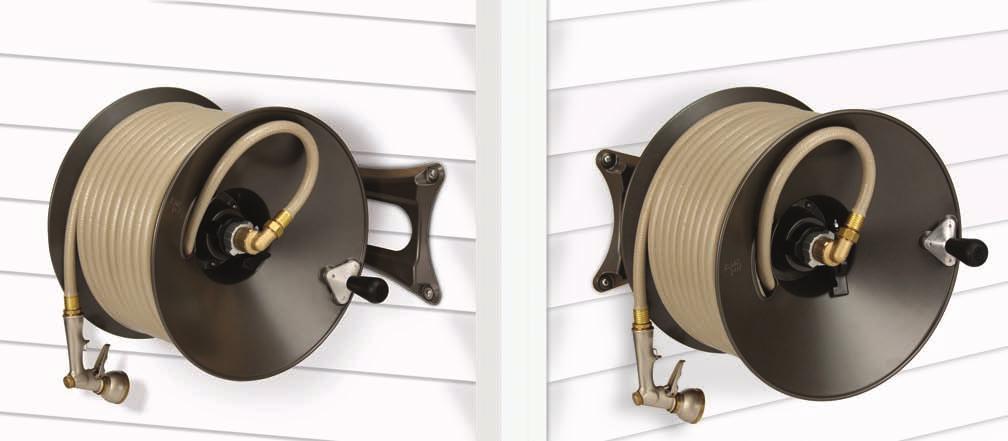 Wall Mount Hose Reel Model 04-GH Configuration Pulls the hose out straight away from the wall.