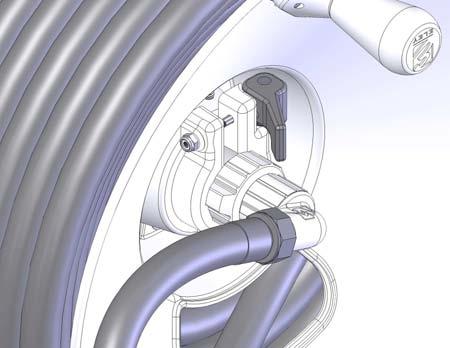 How to Use the Cam-Lever Brake When you stop pulling out the hose, our innovative Cam-Lever Brake is designed to prevent the reel from freespinning and unspooling more hose than what you wanted.