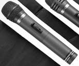 WM-321 Hand-held (Vocal) Microphone WM-322 Hand-held (Speech) Microphone 6 channel frequency-agile. Optimized for vocals/singing. Dynamic cardioid microphone element.