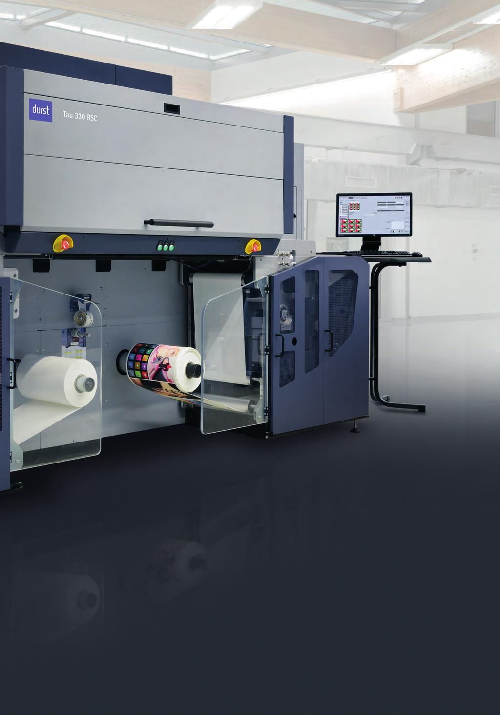 Printing technology: Single-pass UV inkjet technology (drop on demand + variable drop size) with Dimatix Samba G3L printing heads.