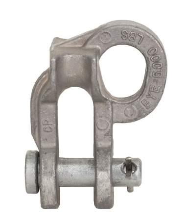 Pole Line Hardware Data C325002EN Clevis thimble with side pulling eye DC9 Series Used for guying and deadending applications, with a side pulling eye for tensioning the guy wire or conductor.
